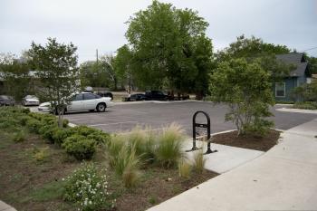 Photograph of a parking lot